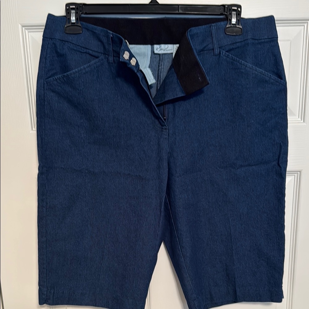 Kim Rogers Blue Bermuda Shorts Classic Design
